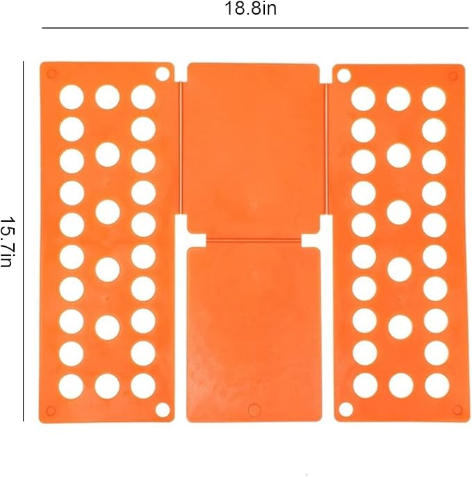 Folding Boards Quality Kids Magic Clothes Folder T Shirts Jumpers Organizer Fold Save Time Quick Clothes Folding Board Holder (Orange)