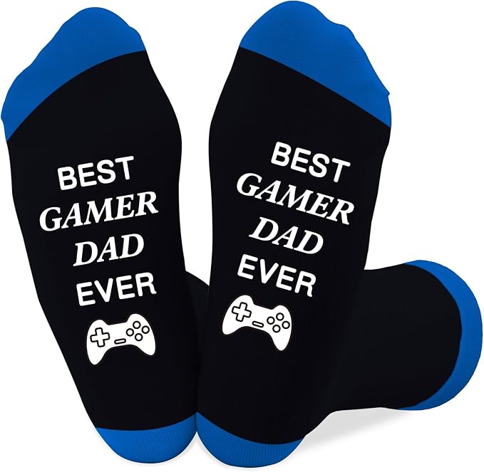 Fathers Day dad gifts christmas Birthday Best Dad Ever Funny Outdoor Hobby Sports Themed Novelty Socks Gift for Men