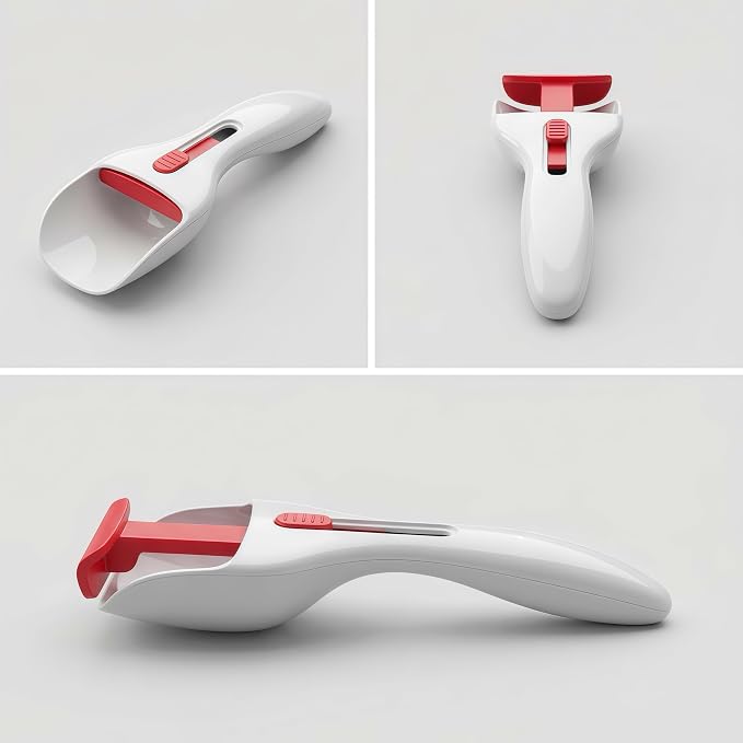 Cupcake Scoop Batter Dispenser, One Touch Slider Button Baking Tools Batter Separator for Even Portions Easy Clean Silicone Piston Ideal for Cupcakes Pancakes Muffins