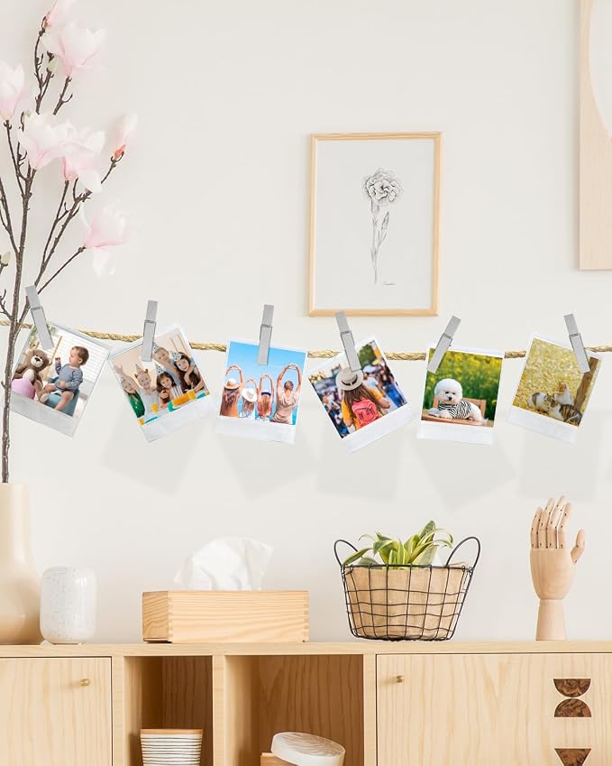 100 Pack White Wooden Clothes Pins 2.9 Inch, Heavy-Duty Wood Clothespins | Wooden Clips for Hanging, Crafts, Laundry, Photo Display & Classroom Decoration, Smooth Finish & Rust Resistant Spring