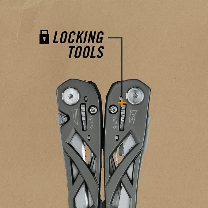 Gerber Suspension NXT 15-in-1 EDC Multitool, Pliers w/ Pocket Knife, Grey | Wire cutters, needle nose pliers, pocket knife, 12 tools, camping survival EDC, gifts for men, belt sheath included