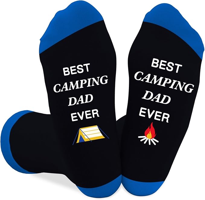 Fathers Day dad gifts christmas Birthday Best Dad Ever Funny Outdoor Hobby Sports Themed Novelty Socks Gift for Men