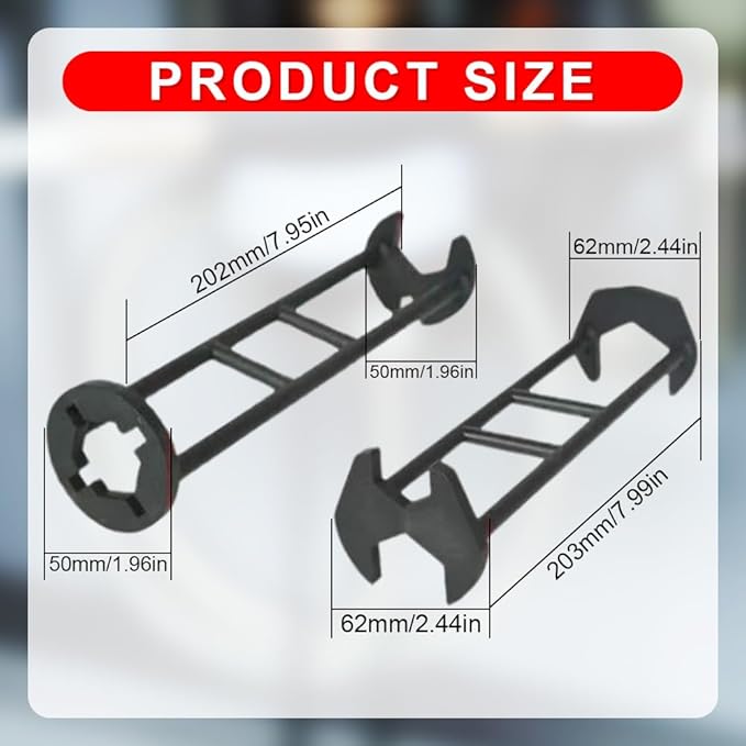 Eadwe Multifunctional Sink Wrench, 2026 Upgraded Sink Wrench Faucet Plumbing Tool, Basin Wrench Under Sink Faucet Wrench Tight Spaces Tools for Kitchen and Bathroom (A+B)