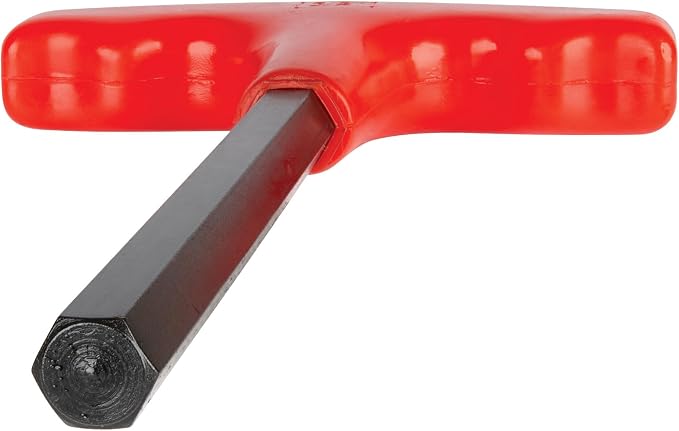 Performance Tool W80277 10-Piece SAE and Metric T-Handle Hex Key Set | Long arm Allen wrench set. High visibility PVC handles. Heat treated alloy steel. Includes wall mount storage tray