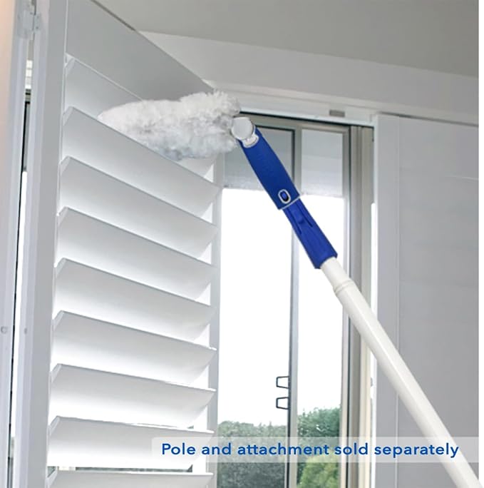 Unger Wide Blind Duster – Adjustable Head Blind Cleaner Duster Tool, Household Ceiling Fan Duster for Dust, Pet Dander, Cobwebs