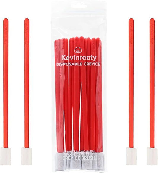 20PCS Crevice Cleaning Brush Tool Kit, Disposable Toilet Brush & Toilet Seat Cleaner (Red)