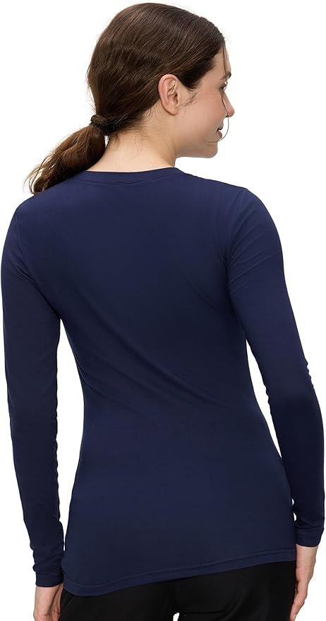 COZYFIT Women’s Underscrub Tee, V-Neck Long Sleeve Undershirt | Soft & Easy Care Fabric, Slim Fit, Smooth Touch, Comfort V-Neck Tee, Machine Wash, Multiple Sizes for Choose