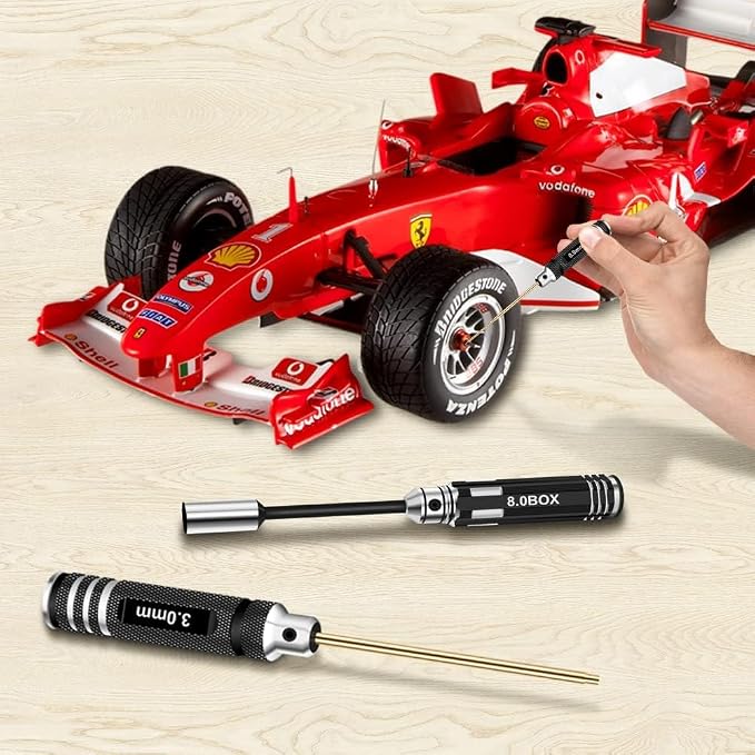 RC Hex Driver Set Tools Kit - 8pcs Titanium Allen Screwdriver 1.5mm-8.0mm for Car, Quadcopter, Drone, Boat