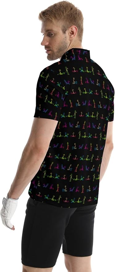 Polo Shirts for Men Moisture Wicking Mens Polo Shirts Patriotic Shirts for Men
