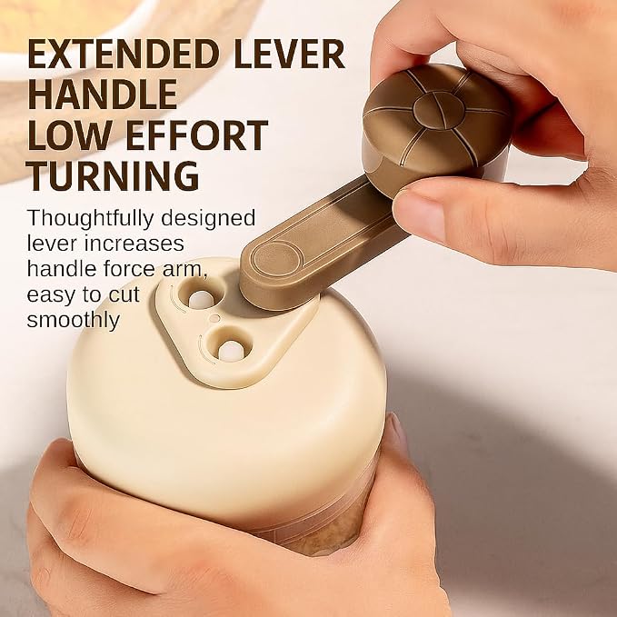 Manual Food Processor with 3-Speed Adjustable Crank,Hand Crank Food Chopper - Manual Multifunctional Portable Kitchen Gadget for Mincing Garlic, Vegetables, and Nuts
