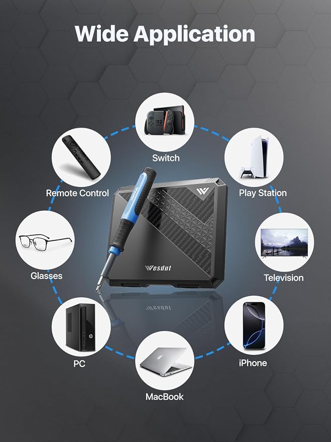 Wesdut 52in1 Small Precision Screwdriver Set with torx, Mini Screw Driver Set, Magnetic Repair Tool Kit for Phone, Computer, Laptop, PS4 PS5, Xbox, Switch, Eyeglasses, Watch, Electronic, Gifts for Men