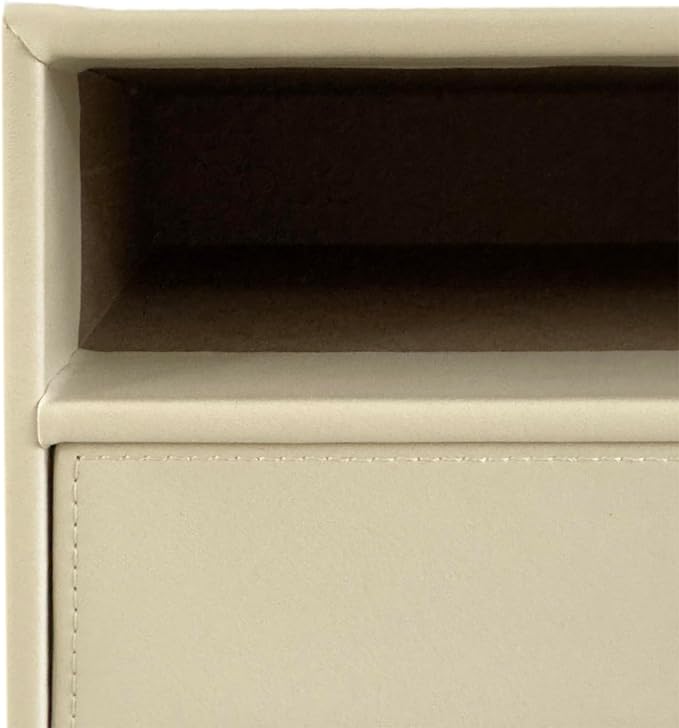 UnionBasic Document Organizer, 3-Drawer File Cabinet Document Storage Box, Office Desktop Filing Organizer, Seashell | Document Storage Box, Office Desktop Filing Organizer