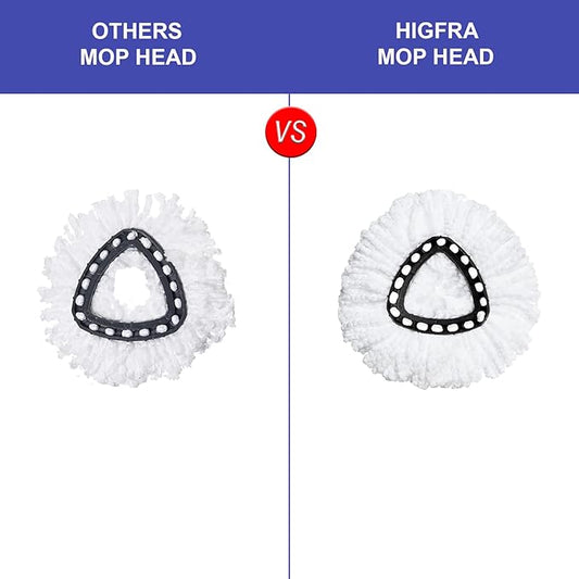 Spin Mop Replacement Head 3 Pack Mop Refill Compatible with Ocedar Triangle Swivel Mops Microfiber Swivel Mop Refill,Deep Clean,Machine Washable and Easy to Replace