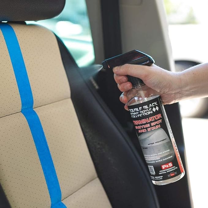 P & S PROFESSIONAL DETAIL PRODUCTS Terminator Enzyme Spot & Stain Remover – Professional Upholstery & Carpet Cleaner, Eliminates Grease, Dirt, Protein-Based Stains, Fresh Scent - 32 Oz.