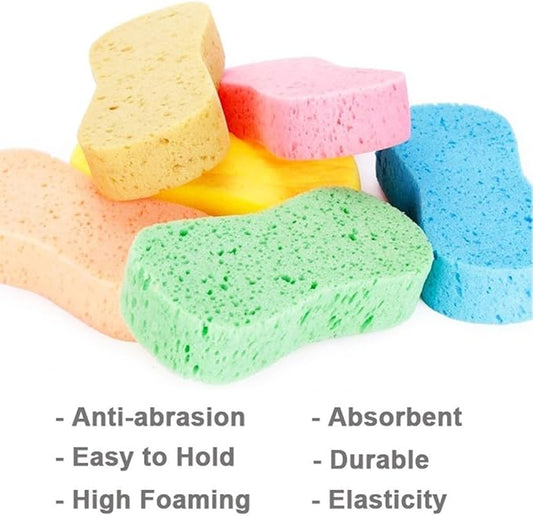 Lantee Large Sponges - Car Cleaning Supplies - Big 10 Pcs High Foam Cleaning Washing Sponge Pad for Car, Household Cleaning and Water Games