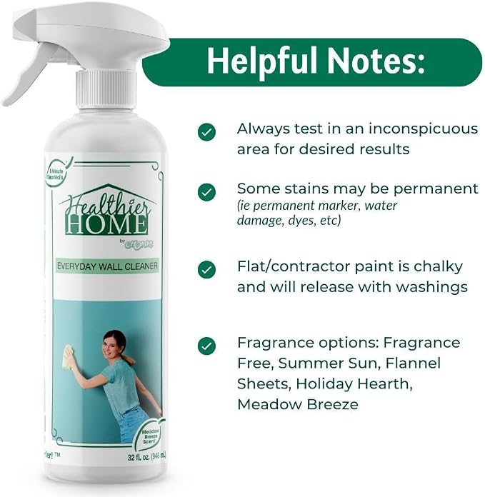 CHOMP! Painted Wall Cleaner Spray: Healthier Home 5-Minute CleanWalls 4-in-1 Multipurpose, Ceiling and Baseboard Cleaning - Dirt, Dust, Odor and Stain Remover - 32 Oz (Meadow Breeze)……