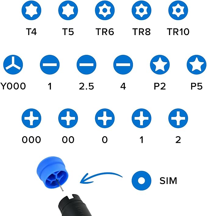 iFixit Essential Electronics Toolkit - PC, Laptop, Phone Repair Kit | Starter tool set with 16 precision bits (4 mm), magnetic screwdriver & opening tools for electronic devices