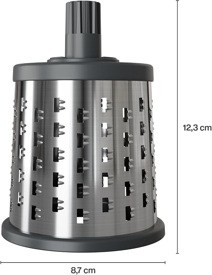 Zyliss E900059 Universal Drum Grater, Stainless Steel, Grating Apples, Cereals, Granola, for Use with Zyliss Rotary Cheese Grater, 5 Year Guarantee