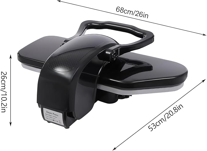 Intelligent Steam Press, 1600W Digital Steam Press Machine w/5 Fabric Settings&Touch Screen, Large 35.8" Ironing Pressing Equipment, Electric Pressing Machine for Home Use (Black)