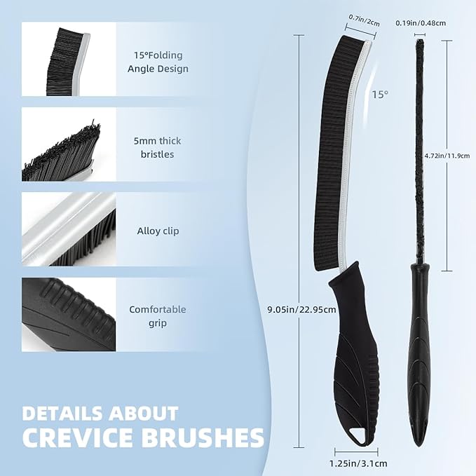 TQRR Hard Bristle Crevice Cleaning Brush-Thin Gap Scrub Brush, Small Cleaning Brush, Grout Brush, Kitchen Brush, Cleaning Tools for Toilet, Bathroom, Sink, Home, Household, Window (3, Purple)