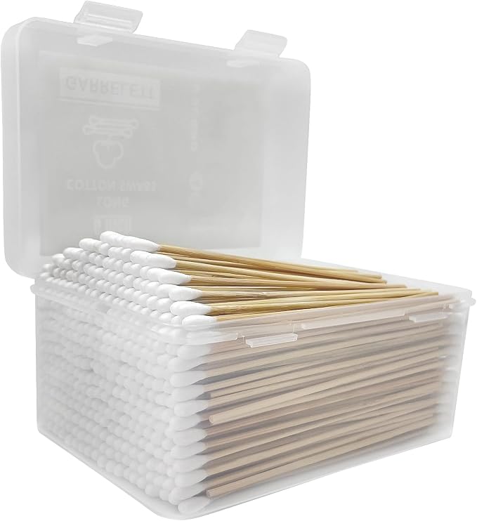 6 Inch Long Cotton Swabs, Pointed or Round Tips for Cleaning | Pointed, Round, and Mixed-Tip Cotton Swab Options with 6 Inch Wooden Handles for Firearm, Electronics, Craft, and Tasks