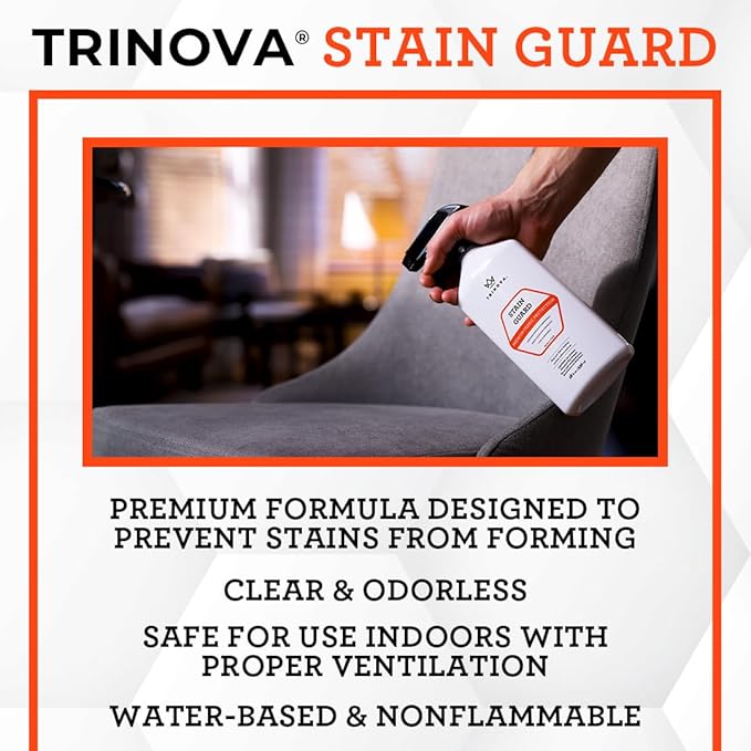 TriNova Stain Guard Fabric Protector Gallon Refill, 128 fl oz | Non-aerosol fabric protector refill for upholstery, carpet and rugs.