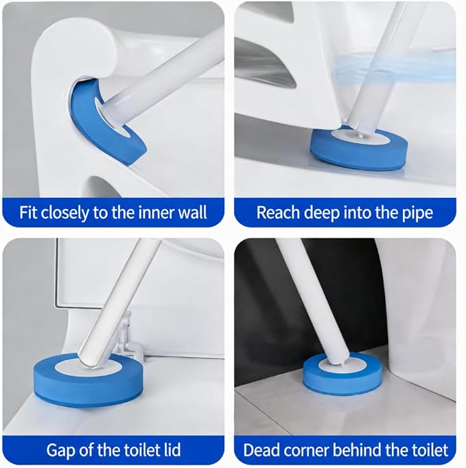Disposable Toilet Brush 24 Refills & Pumice Stone Toilet Bowl Cleaner 5Pack | 2-In-1 Bathroom Cleaning Kit With Wall Mount Holder, Removes Hard Water Stains & Rust for Toilet, Bathtub, Sink, Grill, Pool