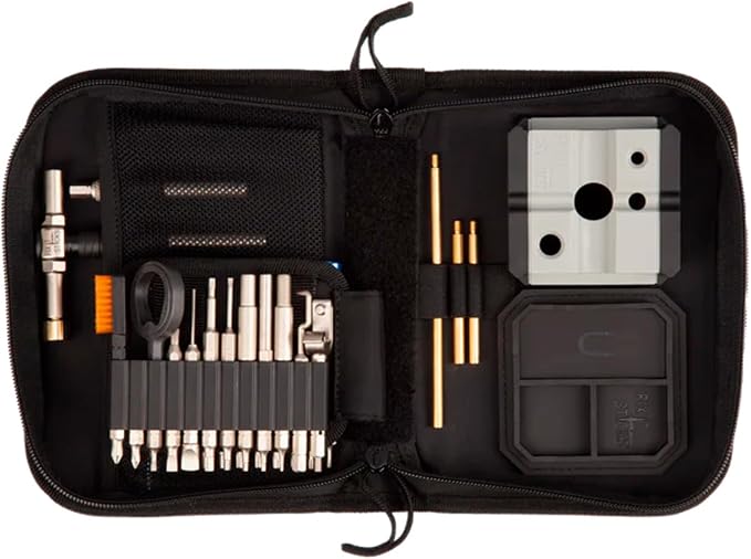 Fix It Sticks Portable Multi-Functional Pistol Armorer's Toolkit | Mini All-In-One Force Turner, Ratcheting T-Way Spanner Locking Hex Drive, Handgun Maintenance Gear Soft Case