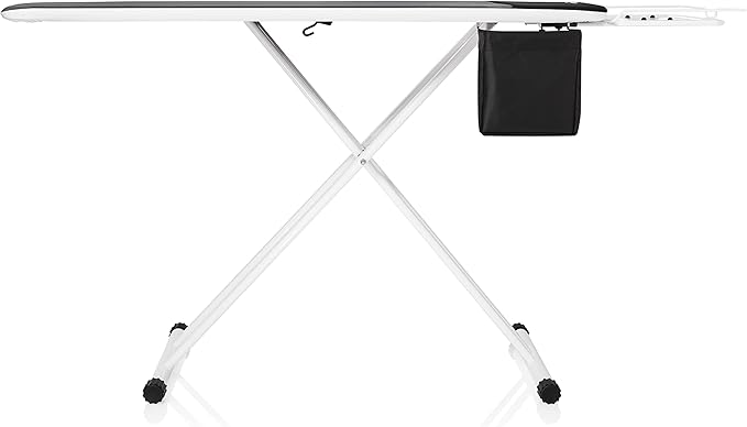 Reliable The Longboard 350LB Ironing Board, Extra-Large Rectangular 52” x 19.5” Pressing Surface, Vera Foam Cover, Conex Heat Resistant Zone, Removable Iron Rest, Adjustable Height, Made in Italy