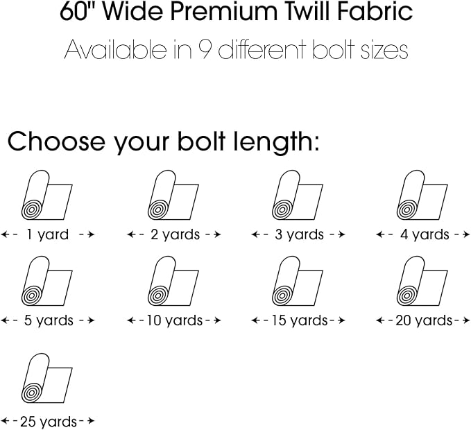 Pico Textiles 25 Yard Bolt Orange Poly Cotton Twill Fabric | 60" Wide, 65% Polyester / 35% Cotton, Medium Weight, Perfect for Pants, Jackets, Skirts and Work Uniforms, Sold by the Yard