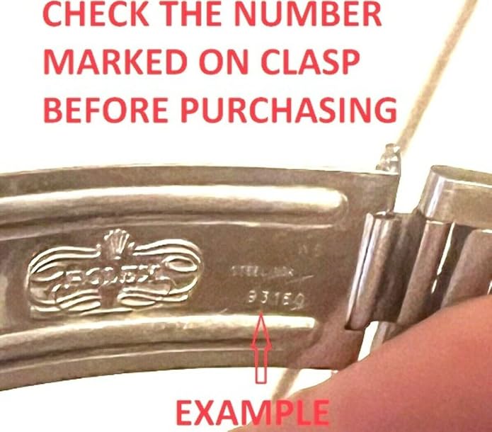 Ewatchparts Flip Lock Repair Compatible With Oyster Watch Band Rolex 93150 78360 Submariner GMT Shiny Center