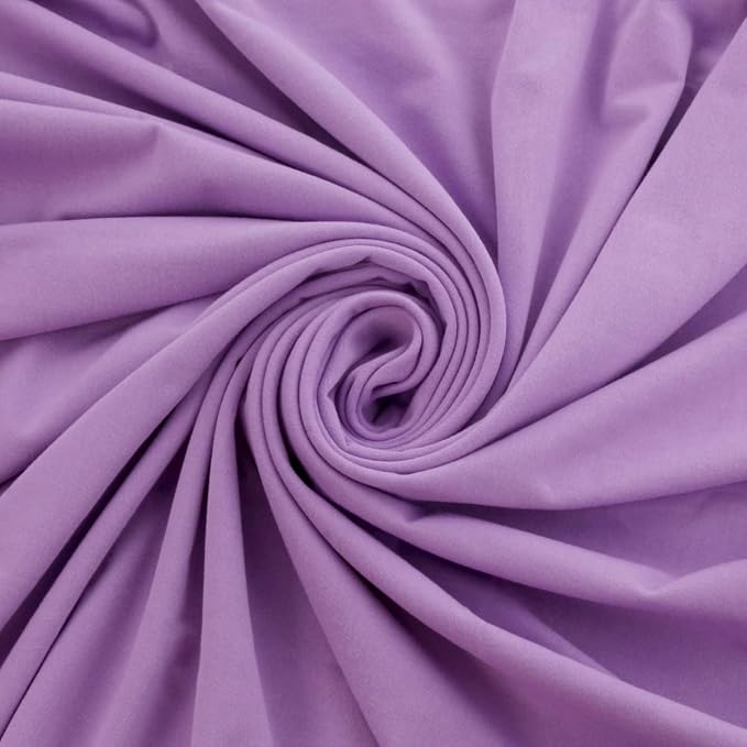 DTY Double-Sided Brushed Fabric 4 Way Stretch Jersey Knit Apparel 58/60" Wide (Lavender Dark)