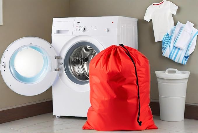 Extra Large Laundry Bags 7 Pack, Varied Colors | 1 Pack Pop Up Hamper, 6 Pack 30"x40" Laundry Bags, For College Dorm and Apartment Dwellers