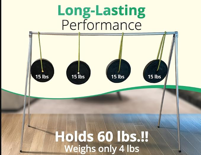 FOL-D-RAK Portable Clothing Rack, Folding Garment Rack with Carry Bag-no Assembly, lightweight 4 LB. Aluminum, 60 LB. Capacity-Travel, Closet, Retail, Trade Show, Dance Recital