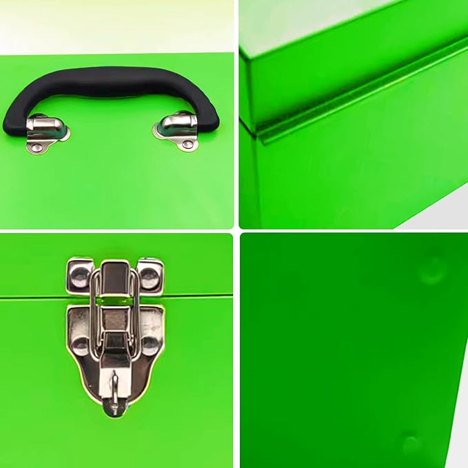 Large Tool Box Organizer Took Box Fishing Tackle Box Small Metal Toolbox Organizer 16 Inch Tool Box With Metal Latch and Handle for Household Warehouse Tools Storage