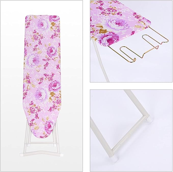 Foldable Ironing Boards Space Saver Ironing Board Adjustable Height 4-Leg Ironing Boards Lightweight Extra-Wide Clothes Ironing Board with Folding Legs for Household (42" x 30.71" x 11.81")