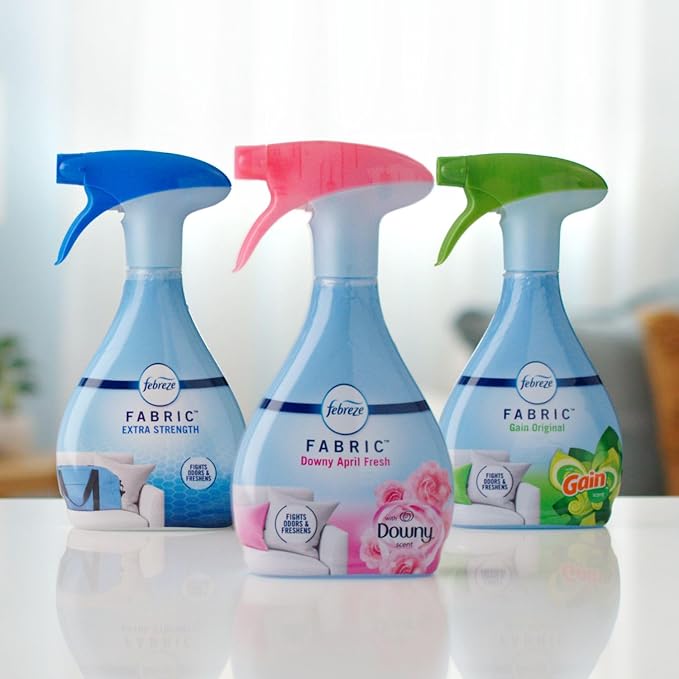 Febreze Fabric Spray Air Freshener, Odor-Fighting Fabric Refresher, Sneaker Balls Alternative, Couch Cleaner, Linen Spray, Multi-Use, Gain Original Scent, 23.6 fl oz