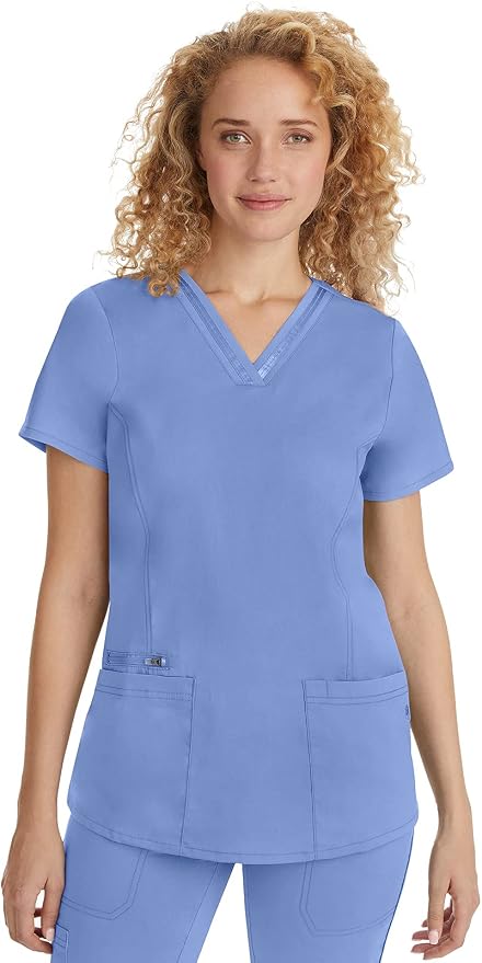 Healing Hands Purple Label Scrub Top for Women with 3 Pockets | Princess Paneling, Secure Zip Pocket, Flattering Modern Fit, Organized Storage, Professional Workwear, Easy Care Fabric