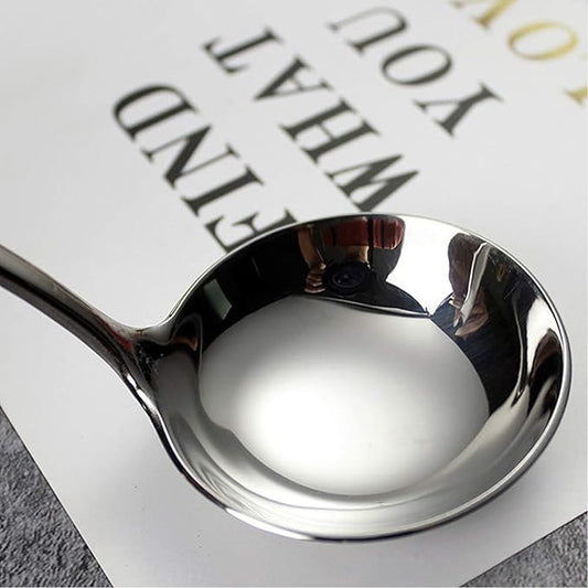 Small Ladle, Small Ladle for Sauce, 2-Piece Stainless Steel Gravy Soup Spoon, for Spooning Gravies and Sauces 7.7Inch (Color:Silver)