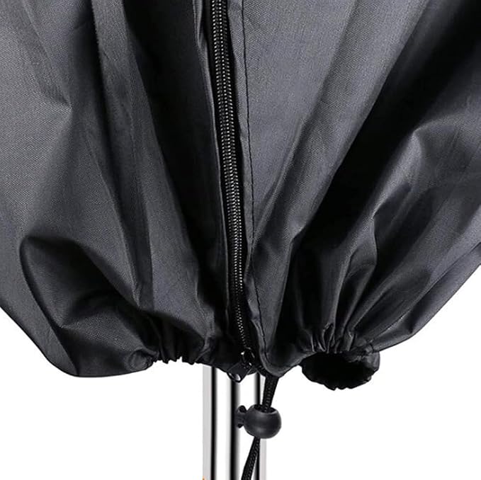 Rotary Airer Cover, Clothes Washing Line 420D Oxford Waterproof Windproof UV-Resistant & Non-Slip Lining Dryer Umbrella Parasol Protective Zips, for Garden All Rotaries (Black,180 * 18 * 18cm)