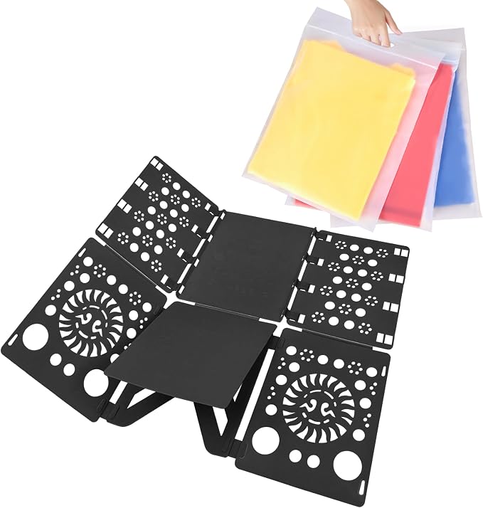BoxLegend Shirt Folder Board V3 with Shirt Bags Zipper 11x14 inch 100 PCS | Shirt Packaging, Frosted, Shipping Bags with Handle