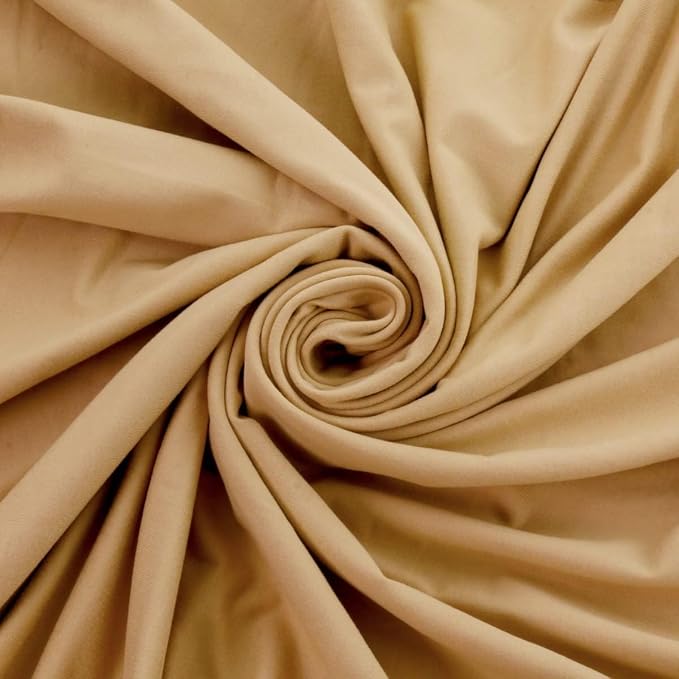 DTY Double-Sided Brushed Fabric 4 Way Stretch Jersey Knit Apparel 58/60" Wide (Taupe)