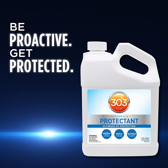303 Aerospace Protectant for Vinyl, Plastic & Rubber, 1 Gallon | Provides UV protection while helping prevent fading, cracking, and discoloration.
