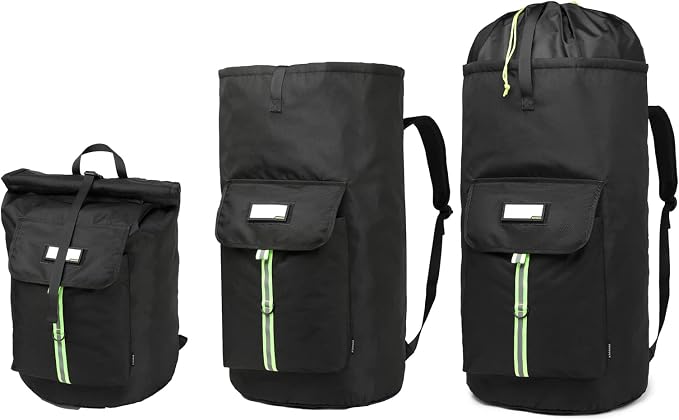 laundry bag backpack,extra-large heavy duty laundry bags,laundry backpack for college students,drawstring closure (Black Laundry Backpack Bag)