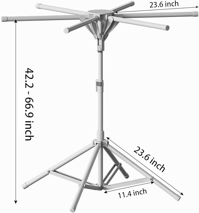 Drying Rack Clothes Outdoor Portable Foldable Laundry Drying Rack Collapsible with Hanger Indoor, Metal