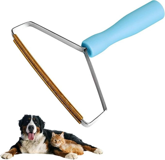 Pet Hair Remover Tool, Double Edge Carpet Rake for Dog Cat Fur, Multi Fabric Lint Remover for Couch, Rug, Pet Tower, Cat Mat, Car Trunk, Reusable Deep Cleaning Brush