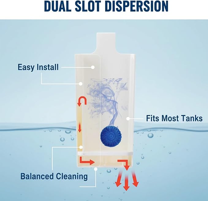 1pcs-Piece Toilet Tablet Holder with Cleaning Gloves, Toilet Tank Caddy for Cleaning Discs, Heavy Duty PP & ABS Cleaner Bracket, Bathroom Organization Set