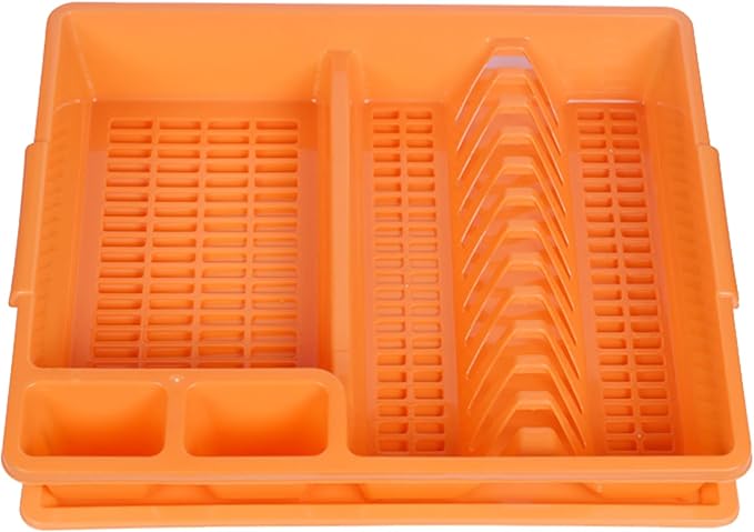 Multifunctional Dish Drainer Rack, Space Saving Plate Drying Organizer, Lightweight Function for Kitchen Countertops, Chopsticks Bowls Plates Spoons Cups Family Cooking Needs