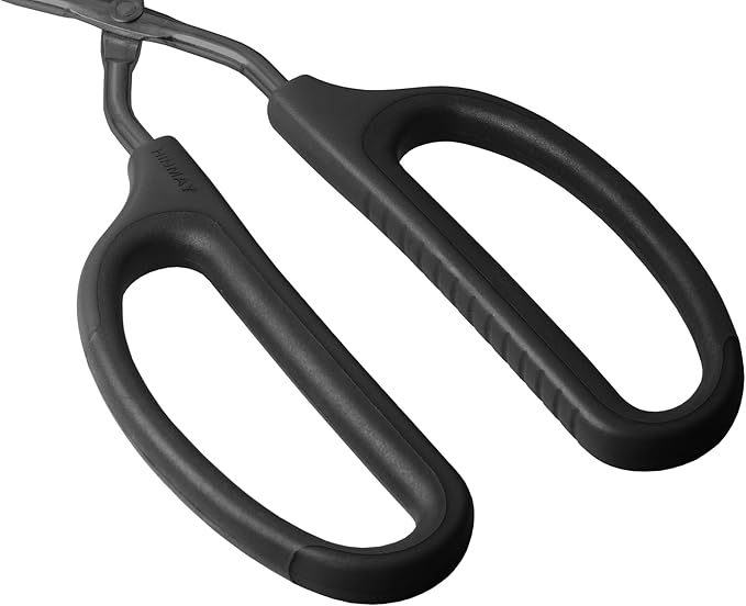 HINMAY 10" 12" 16" Stainless Steel Kitchen Tongs Set, Non-Slip Comfortable Grip Scissor Tongs for Cooking, Grilling & Serving, Set of 3