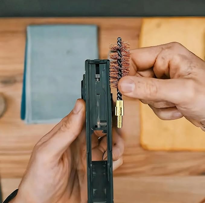 Universal Gun Cleaning Kit Accessories for Handgun & Shotgun – Multi-Caliber Brushes, Mops & Jags